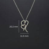 Interlocking heart pendant adorned with sparkling lab-grown diamonds