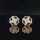 Elegant floral studs featuring sparkling lab-grown diamonds