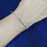 925 Sterling Silver Polished Bead Kada