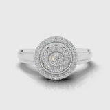 Round Halo Lab Grown Diamond Statement Ring