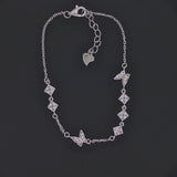 CZ Stone Butterfly Bracelet in 925 Sterling Silver