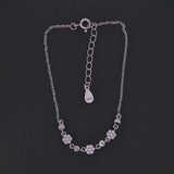 CZ Stone Floral Bracelet in 925 Sterling Silver