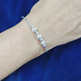 925 Sterling Silver Textured Bead Kada