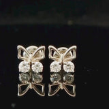 Elegant Butterfly Lab Grown Diamond Stud Earrings