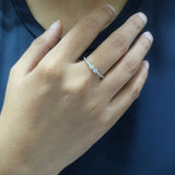 Elegant Lab Grown Diamond Half Eternity Ring in 925 Sterling Silver