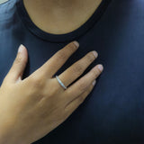 Elegant Lab Grown Diamond Designer Ring in 925 Sterling Silver
