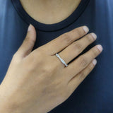 Elegant Twisted Pavé Lab-Grown Diamond Ring in 925 Sterling Silver