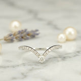 Infinity Curve Lab-Grown Diamond Ring in 925 Sterling Silver