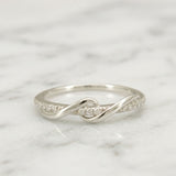 Elegant Infinity Twist Lab Grown Diamond Ring in 925 Sterling Silver