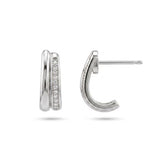 Elegant hoop studs accented with lab-grown diamonds