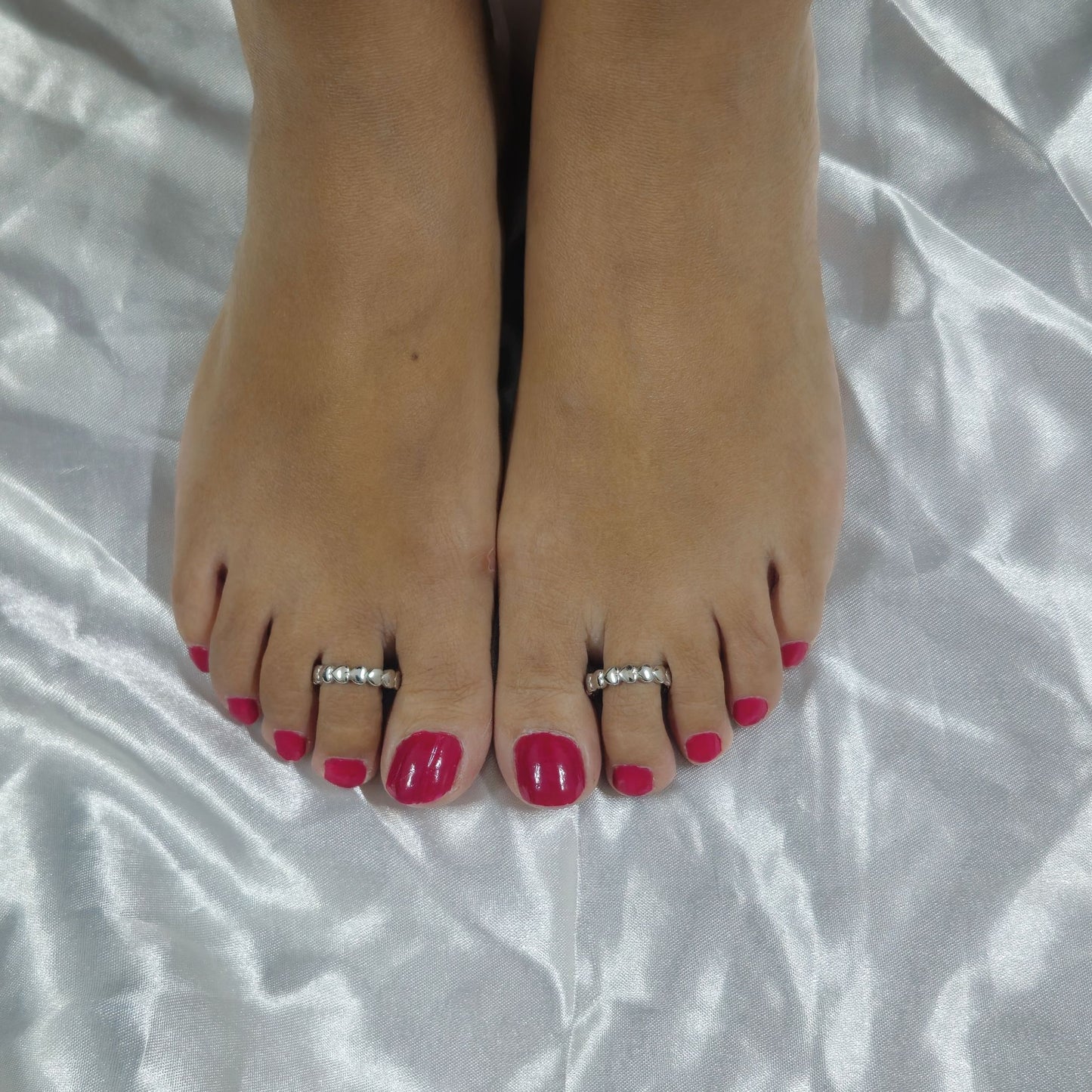 925 Sterling Silver Heart Toe Rings