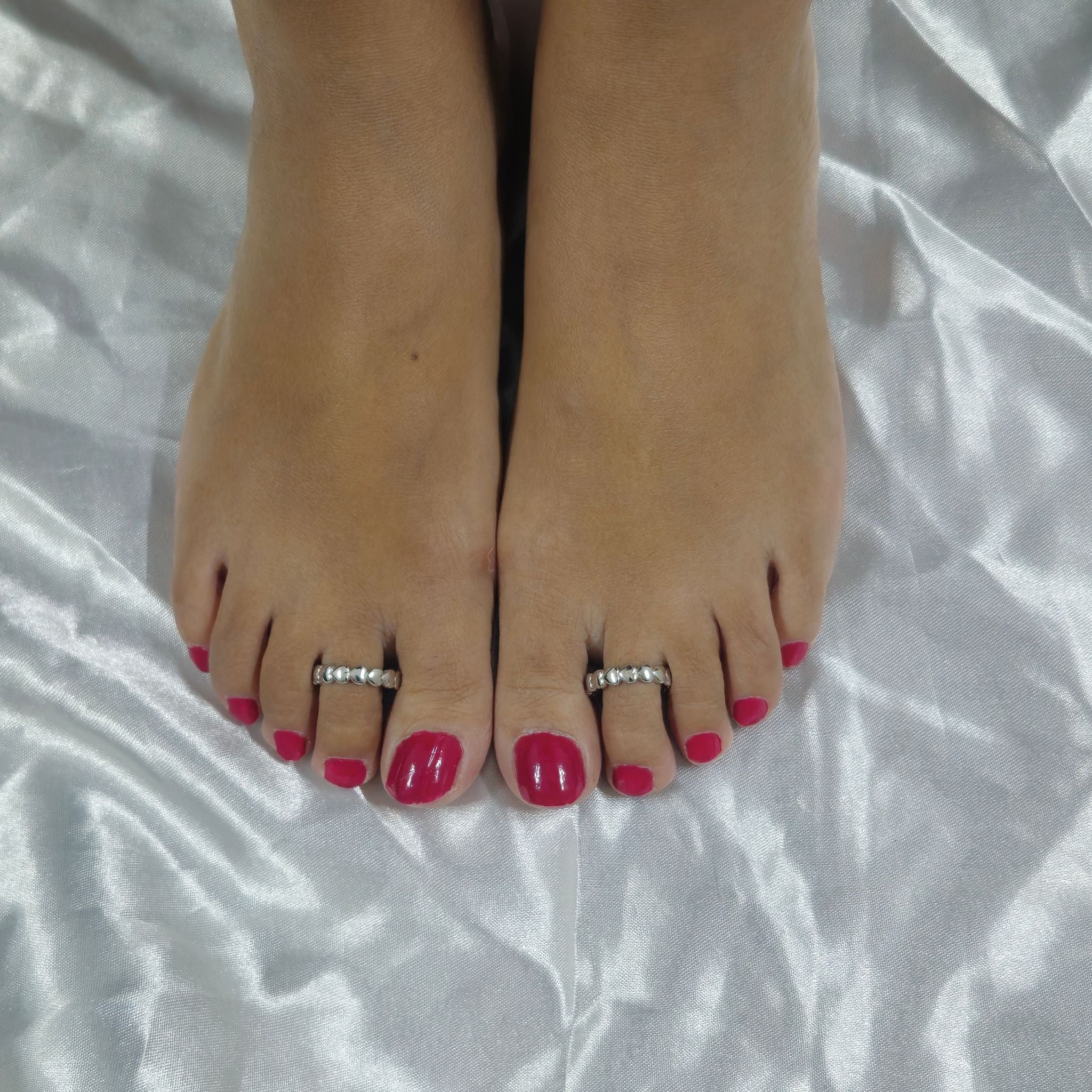 925 Sterling Silver Heart Toe Rings